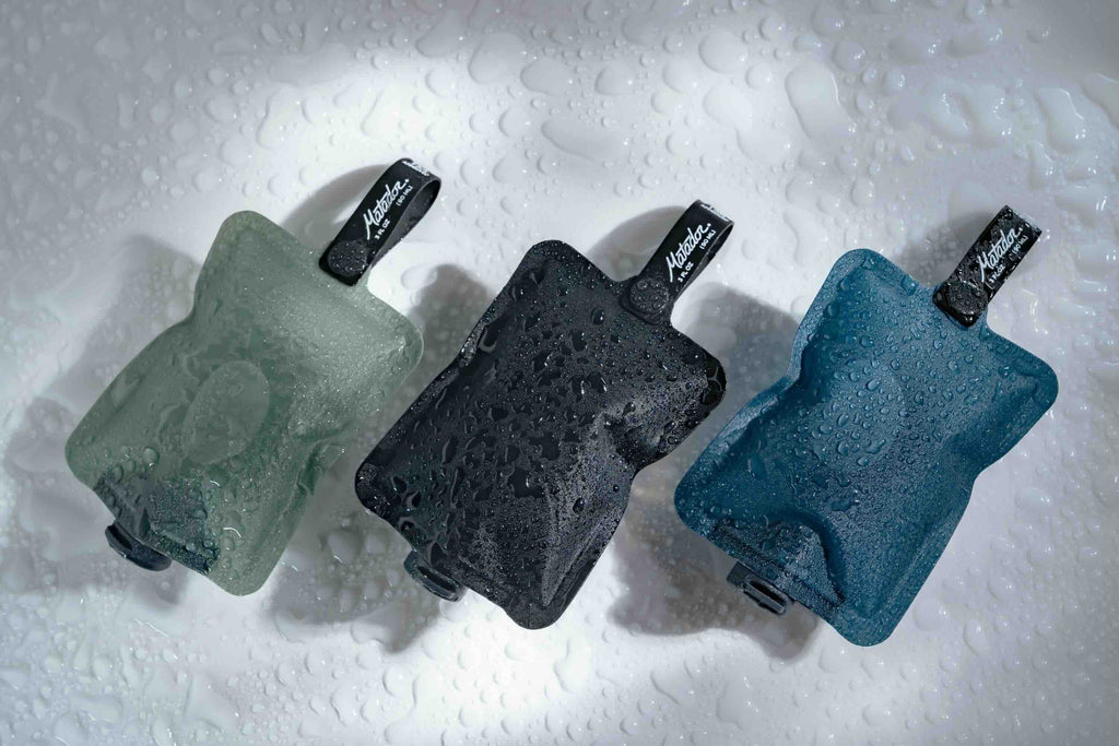 Matador FlatPak Toiletry Bottle 3-Pack (blue, charcoal, green)