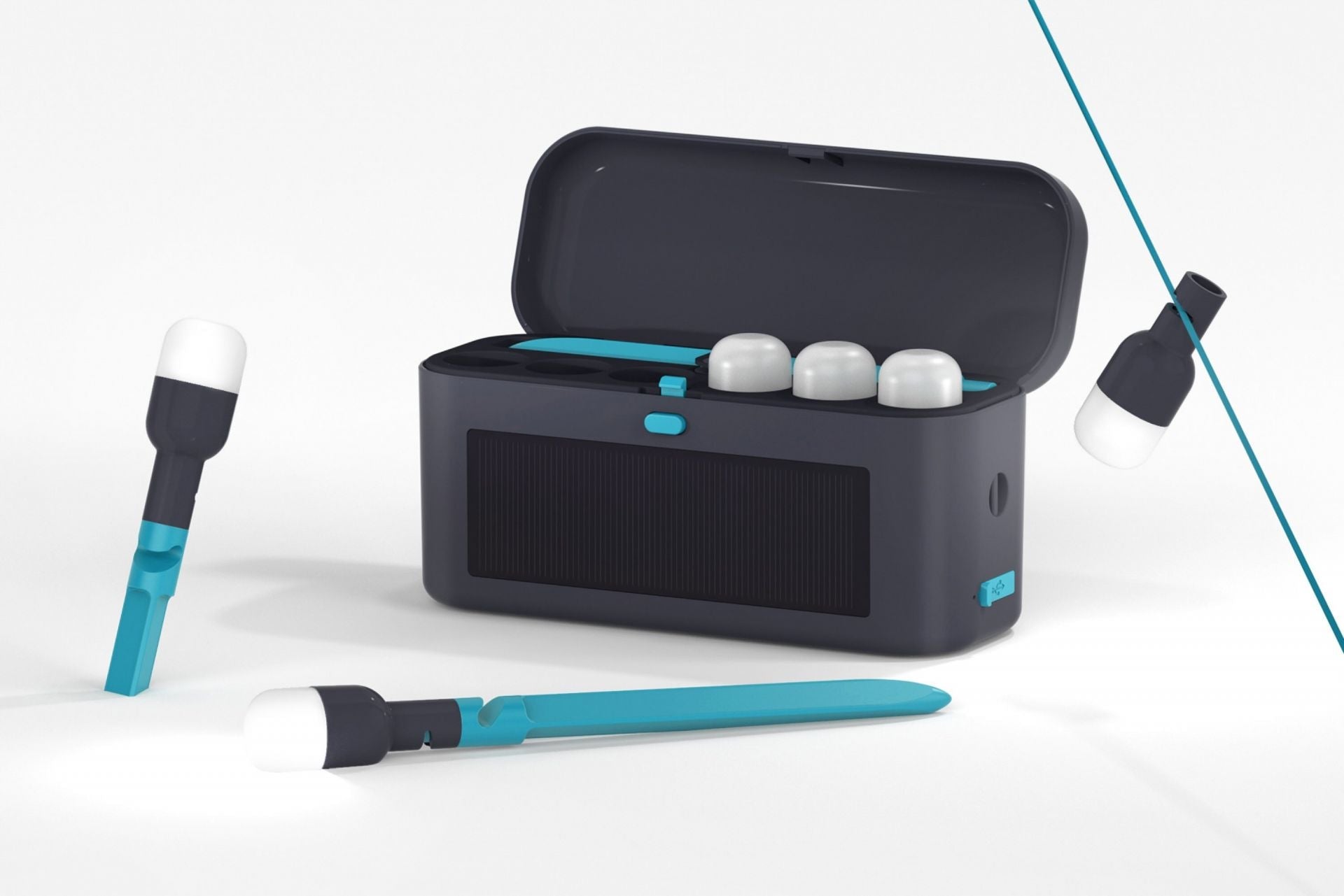 BioLite Site Lights  Set mit 6 Hängeleuchten und Solar-Ladecase von BioLite