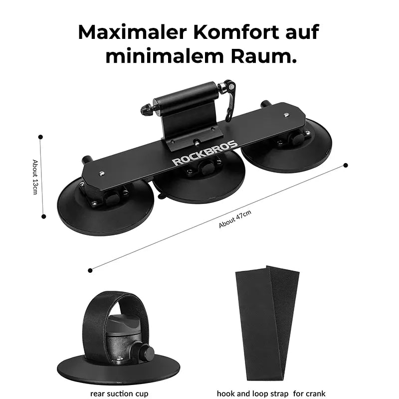 ROCKBROS Fahrradträger Fahrrad Dachträger mit Saugnäpfe Schnellmontage