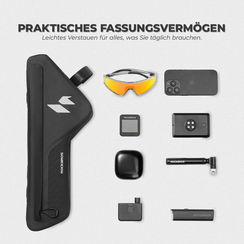 100% Wasserdichtes Fahrrad Rahmentasche Dreiecktasche 1.9L AS-152 RideMate