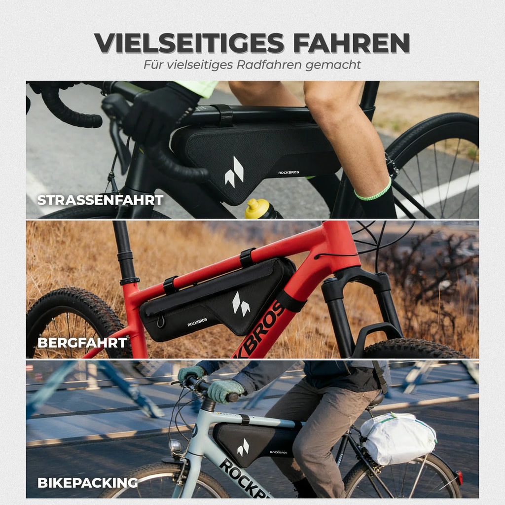 100% Wasserdichtes Fahrrad Rahmentasche Dreiecktasche 1.9L AS-152 RideMate
