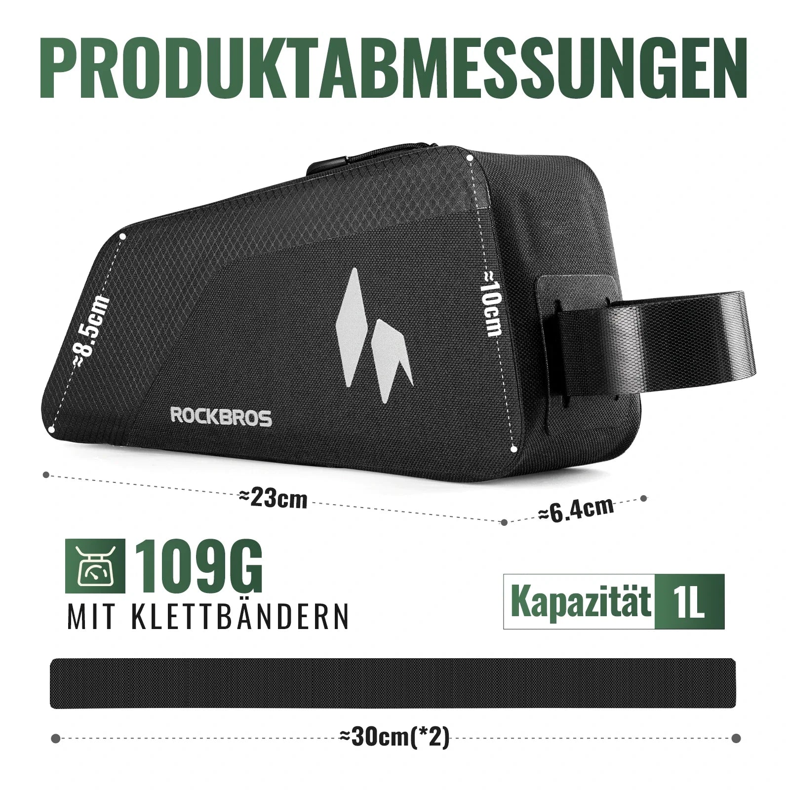 100% Wasserdichtes Oberrohrtasche 1L AS-151 RideMate