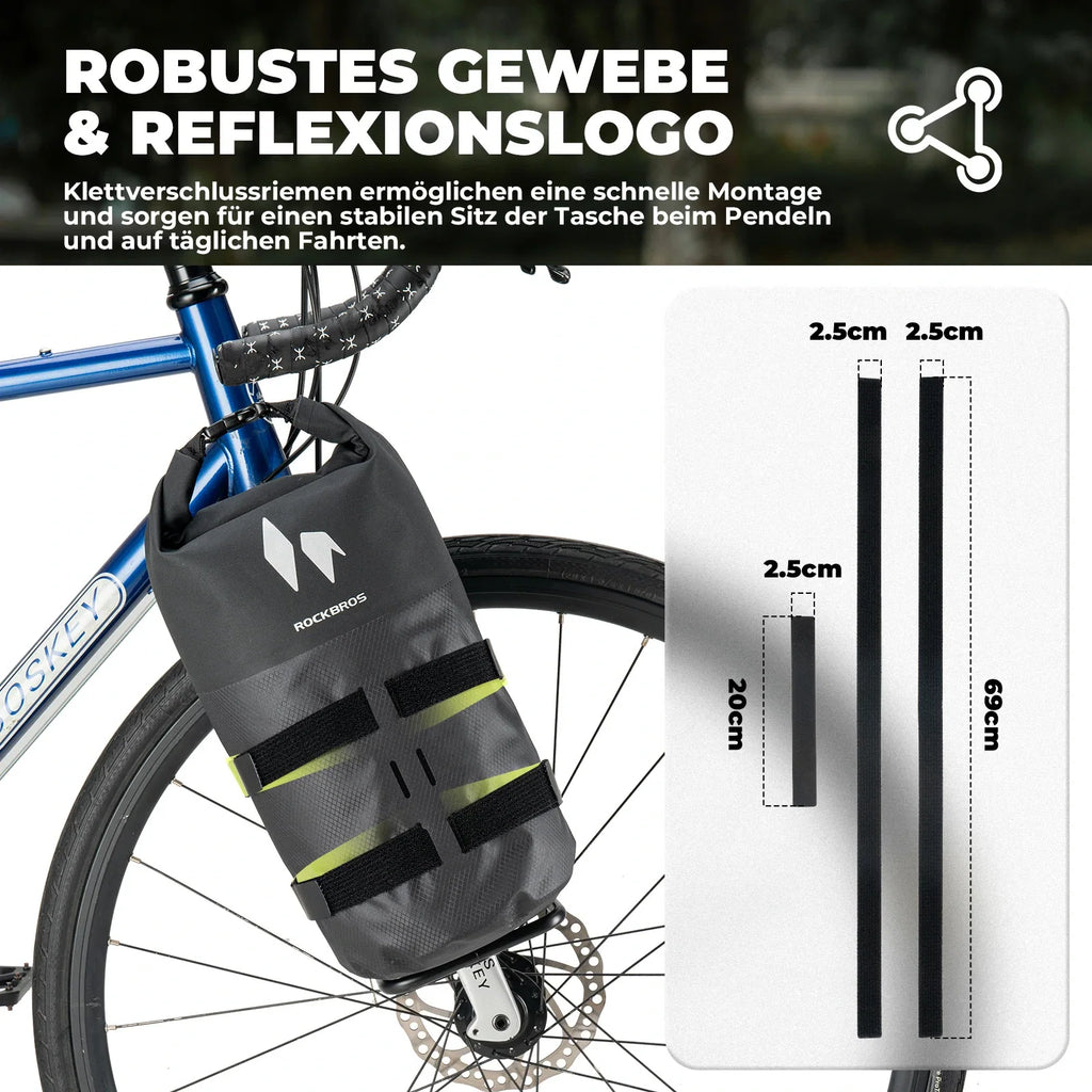 100% Wasserdichtes Gepäckträgertasche Gepäckträger für Vordergabel  7L AS-156 RideMate