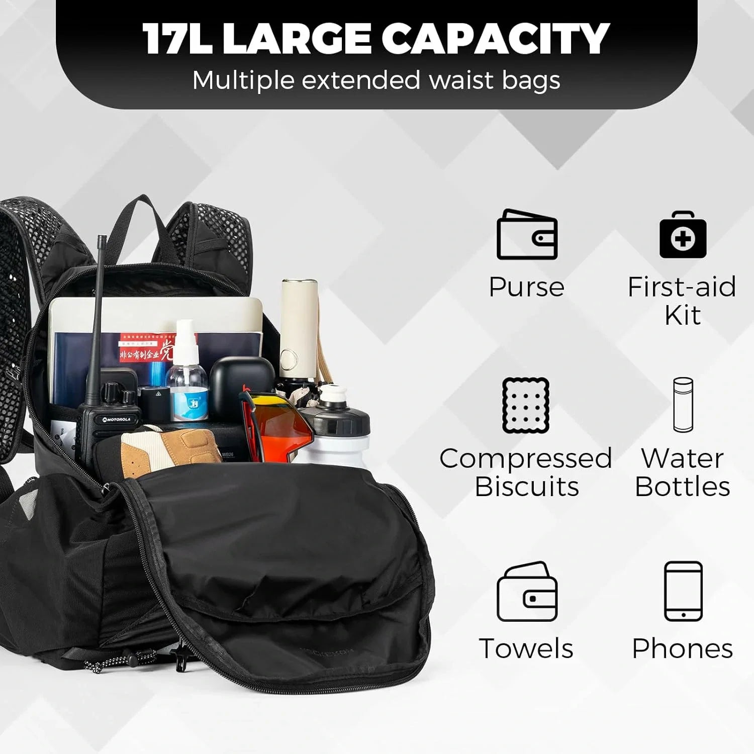 17L Outdoor Rucksack mit 2L Hydration Bladder