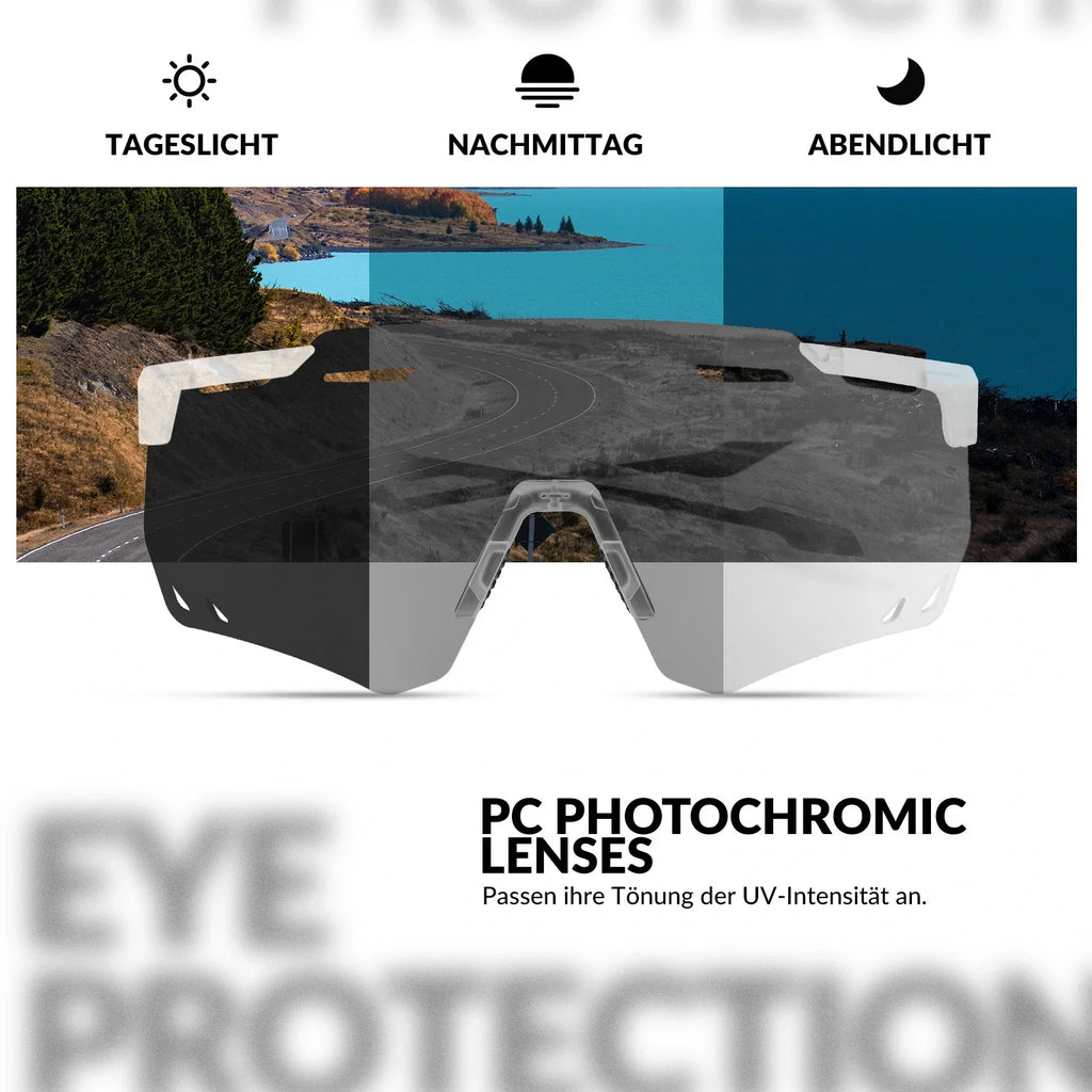 Ultraleichte und Selbsttönende Fahrradbrille (UV400)
