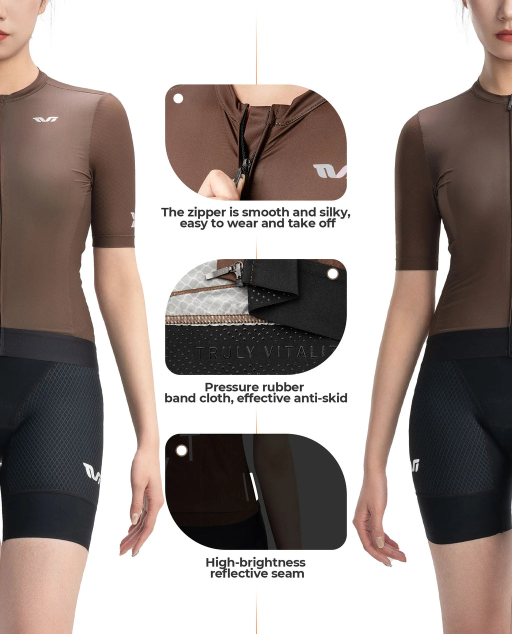 TVI Damen Fahrradtrikot - Digital Dune für MTB & Rennrad