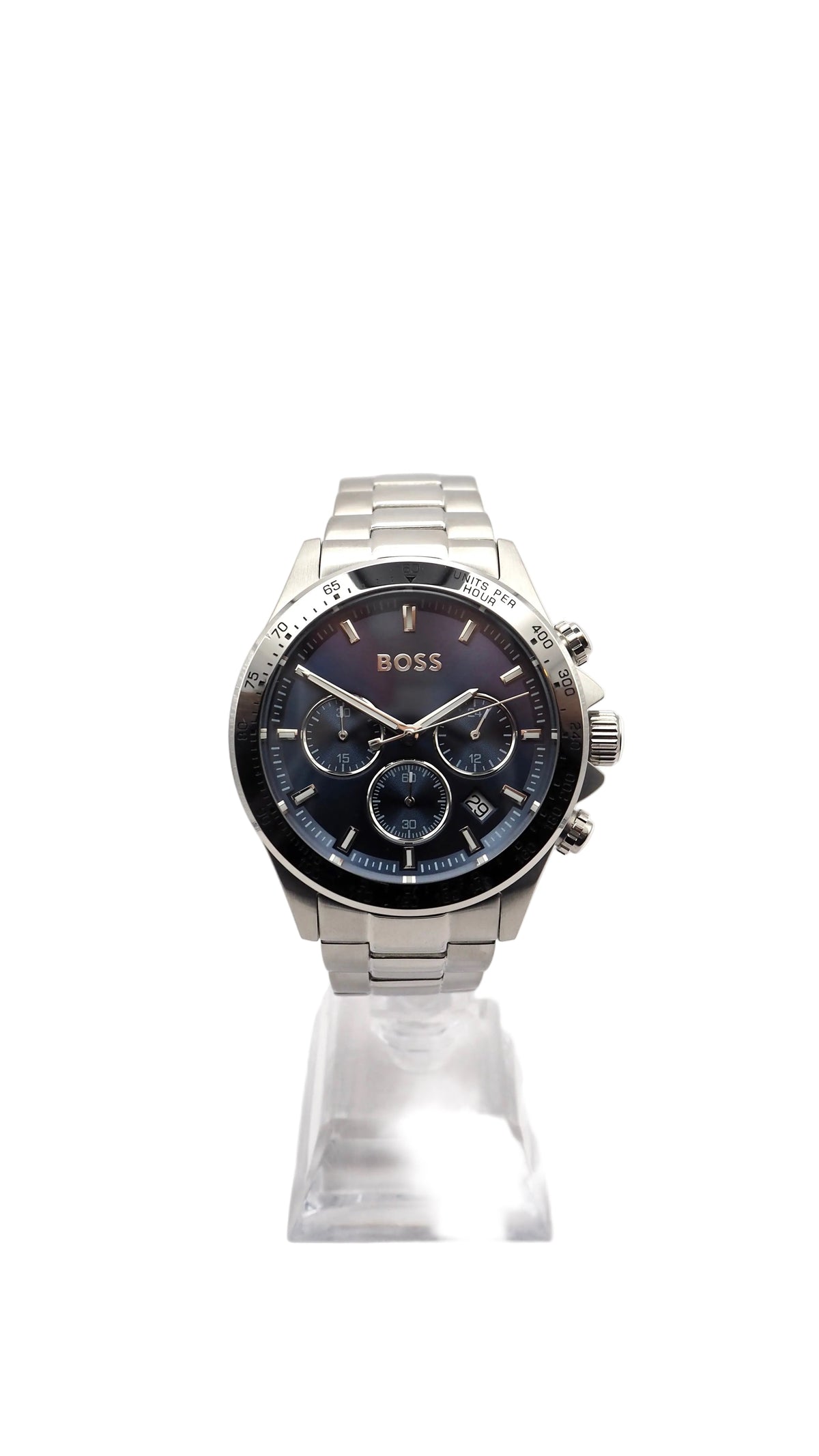 Boss Hero Chronograph 1513755 Herrenuhr Edelstahl Silber Neu OVP