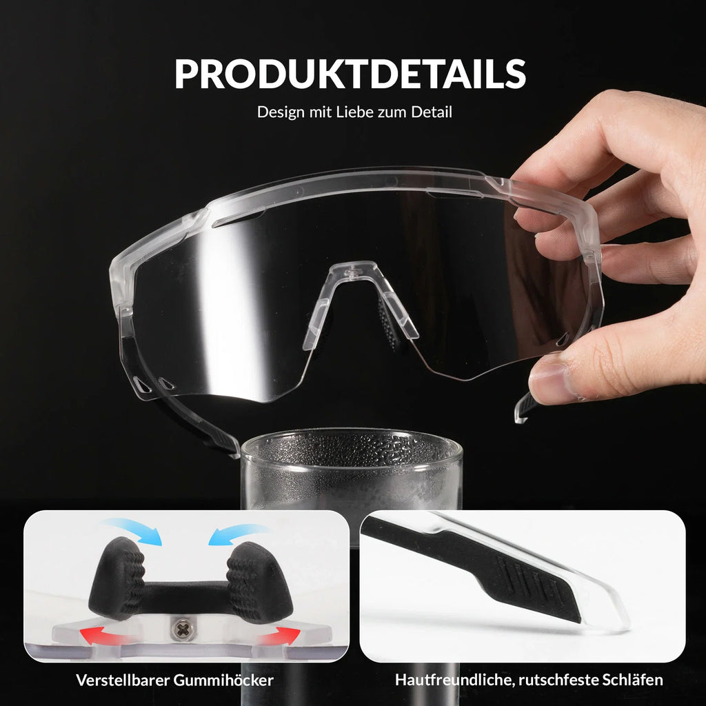 Ultraleichte und Selbsttönende Fahrradbrille (UV400)