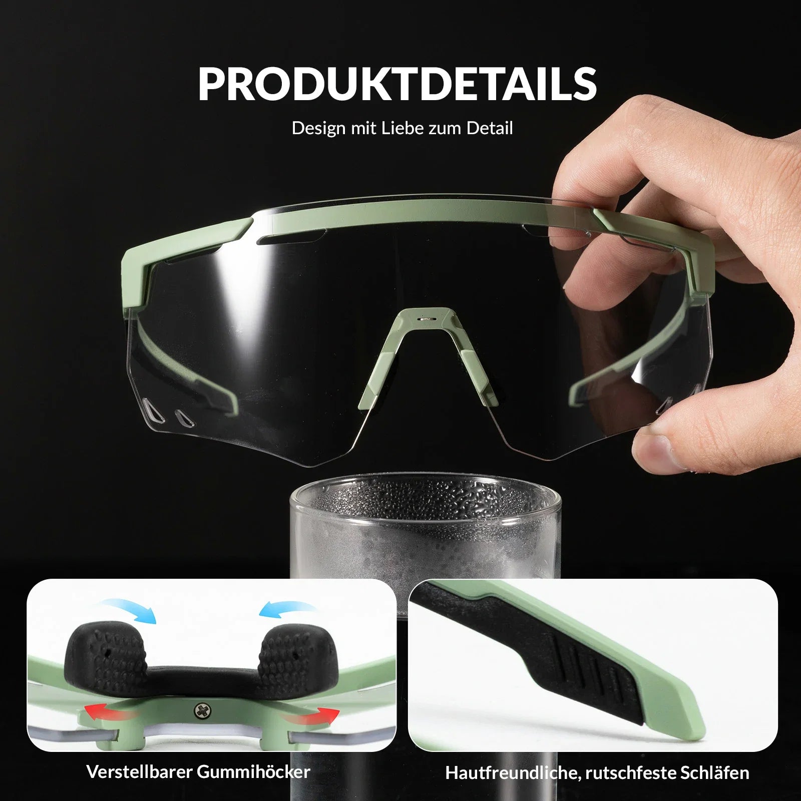 Ultraleichte und Selbsttönende Fahrradbrille (UV400)