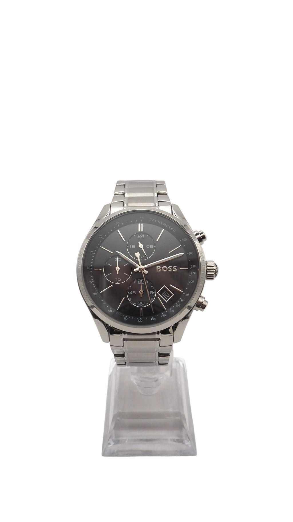 Boss Grand Prix Chronograph 1513477 Herrenuhr Edelstahl Silber Neu OVP