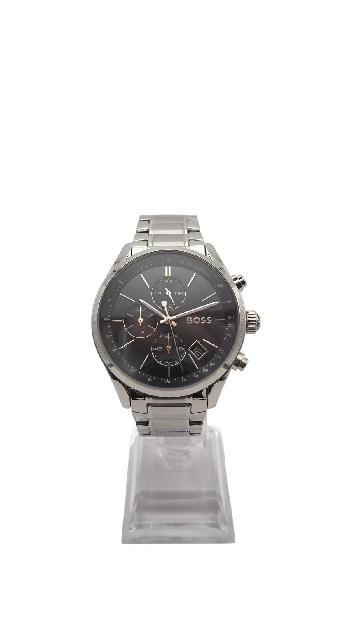 Boss Grand Prix Chronograph 1513477 Herrenuhr Edelstahl Silber Neu OVP