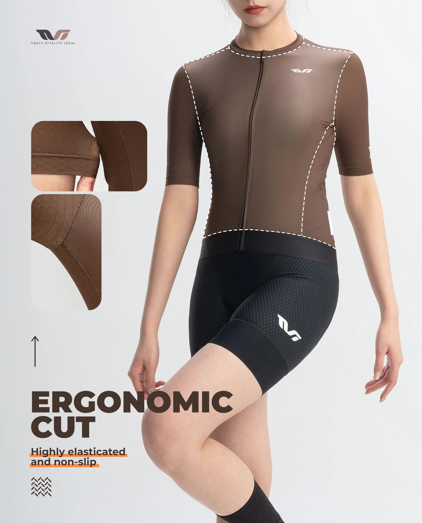 TVI Damen Fahrradtrikot - Digital Dune für MTB & Rennrad