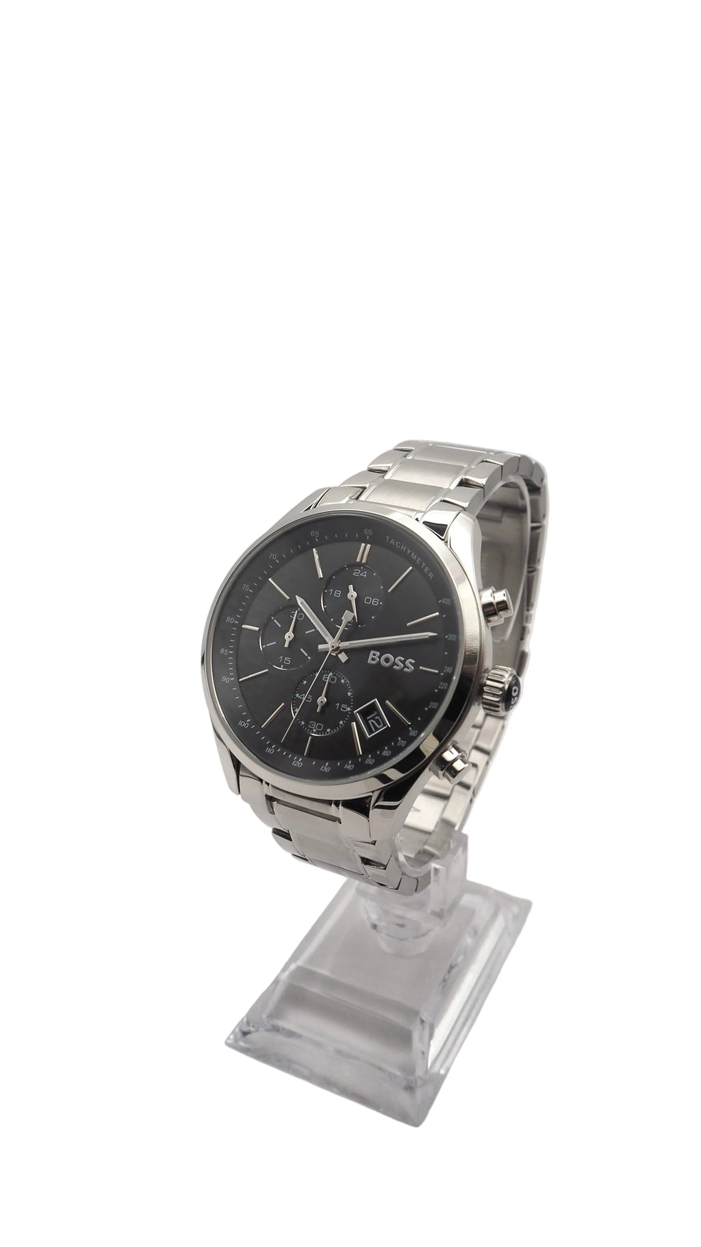 Boss Grand Prix Chronograph 1513477 Herrenuhr Edelstahl Silber Neu OVP