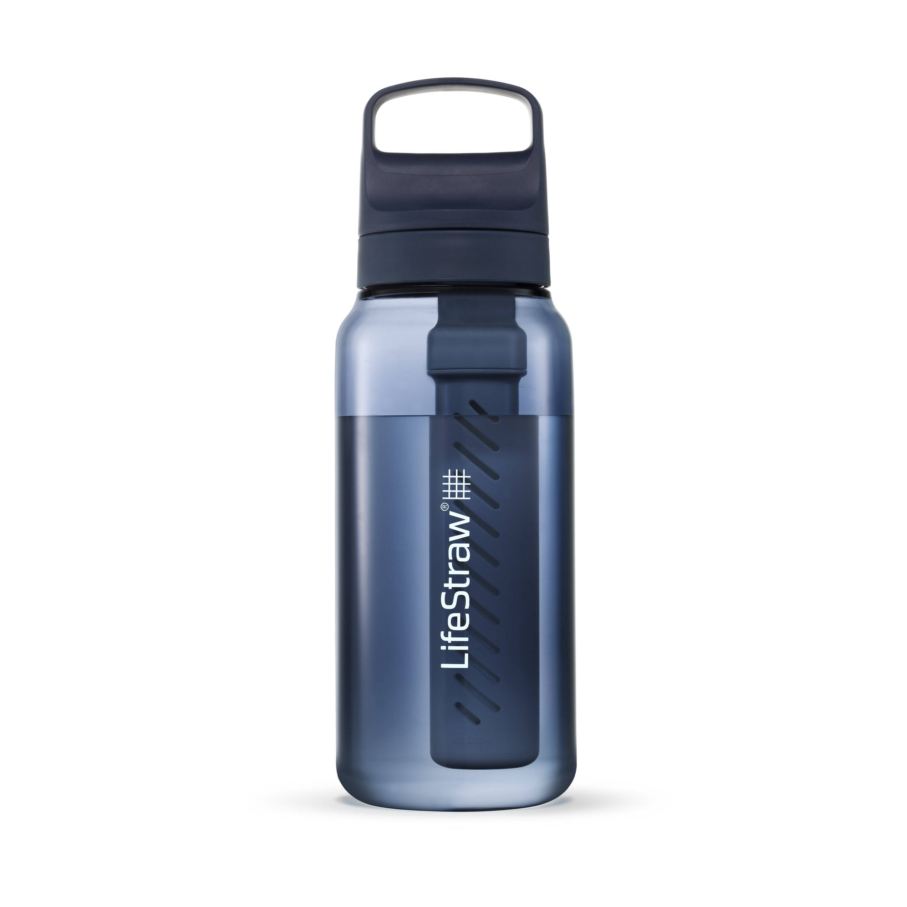 LifeStraw Go 1-Liter (aegean sea) - Wasserflasche aus recyceltem Kunststoff mit Filter (2-Stage) von LifeStraw