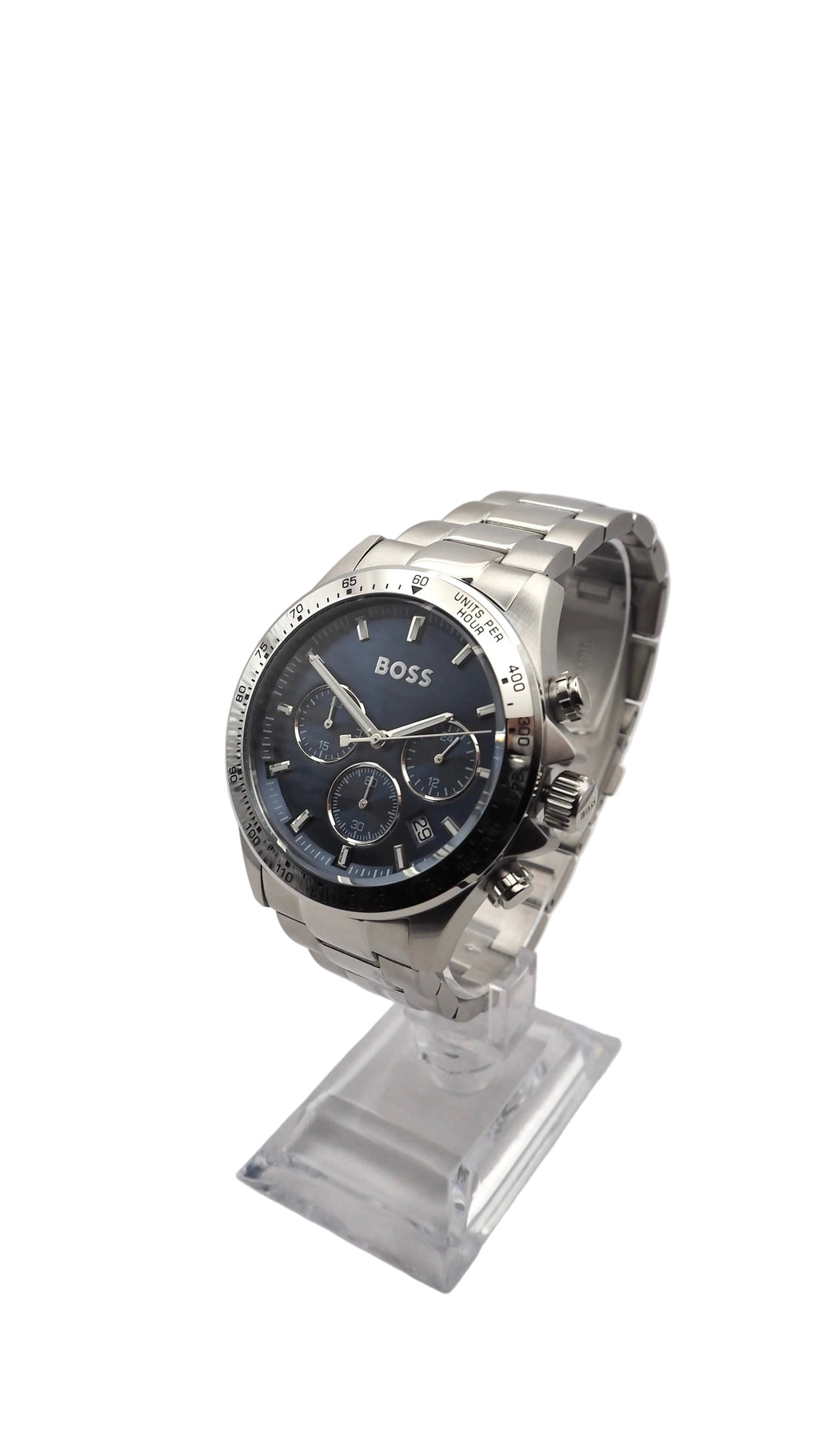 Boss Hero Chronograph 1513755 Herrenuhr Edelstahl Silber Neu OVP