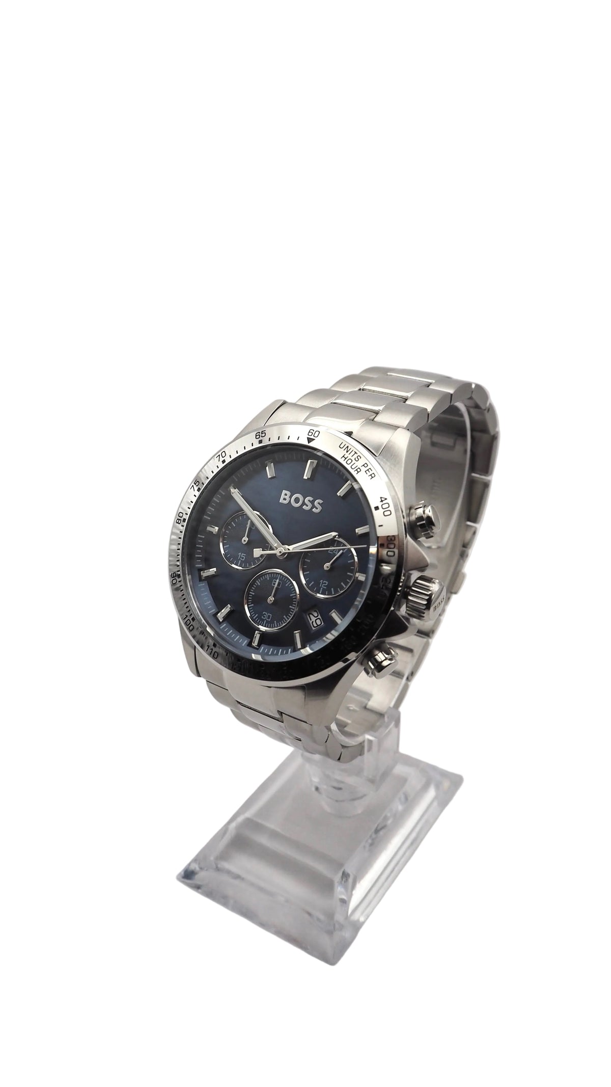 Boss Hero Chronograph 1513755 Herrenuhr Edelstahl Silber Neu OVP