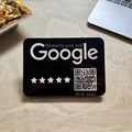 Google Bewertung Aufsteller Schild für Unternehmen Läden Shops Restaurants. QR Code und NFC