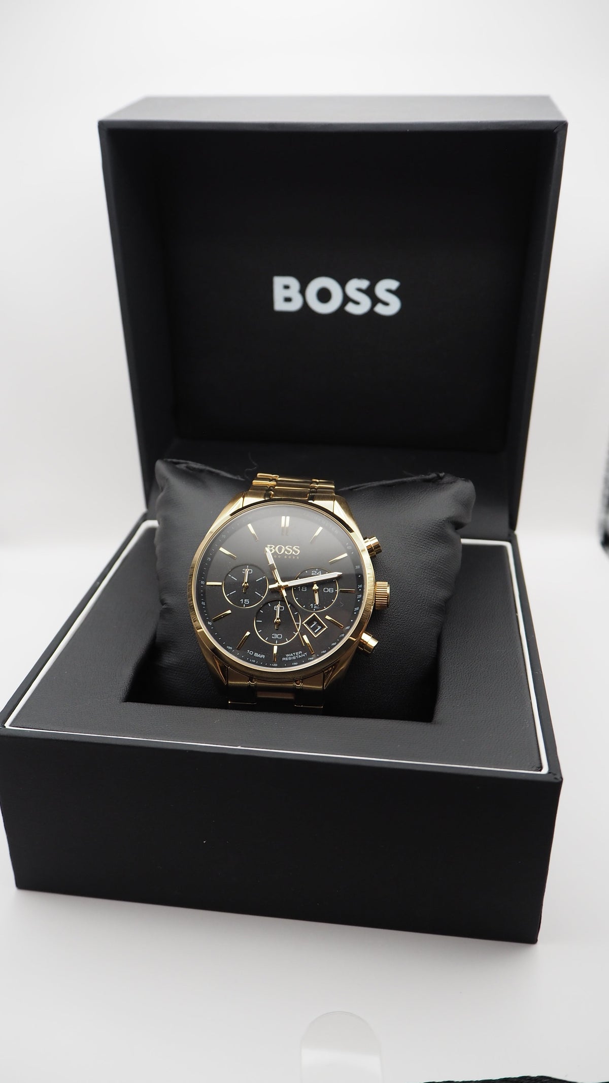 Hugo Boss Champion Chronograph 1513848 Herrenuhr Edelstahl Gold Neu OVP