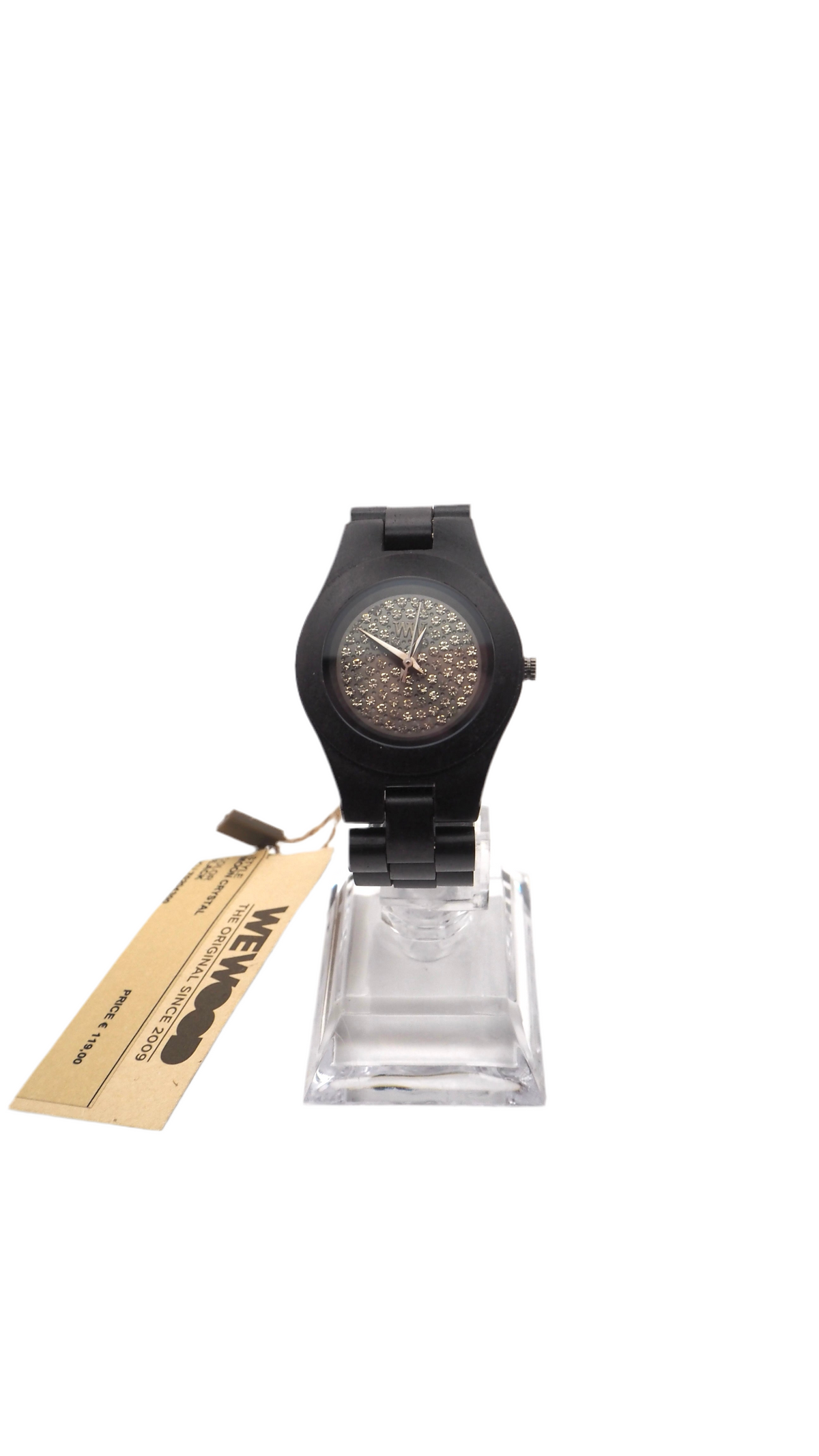 Wewood Moon Crystal Black 70204300 Damenuhr Holz Neu OVP