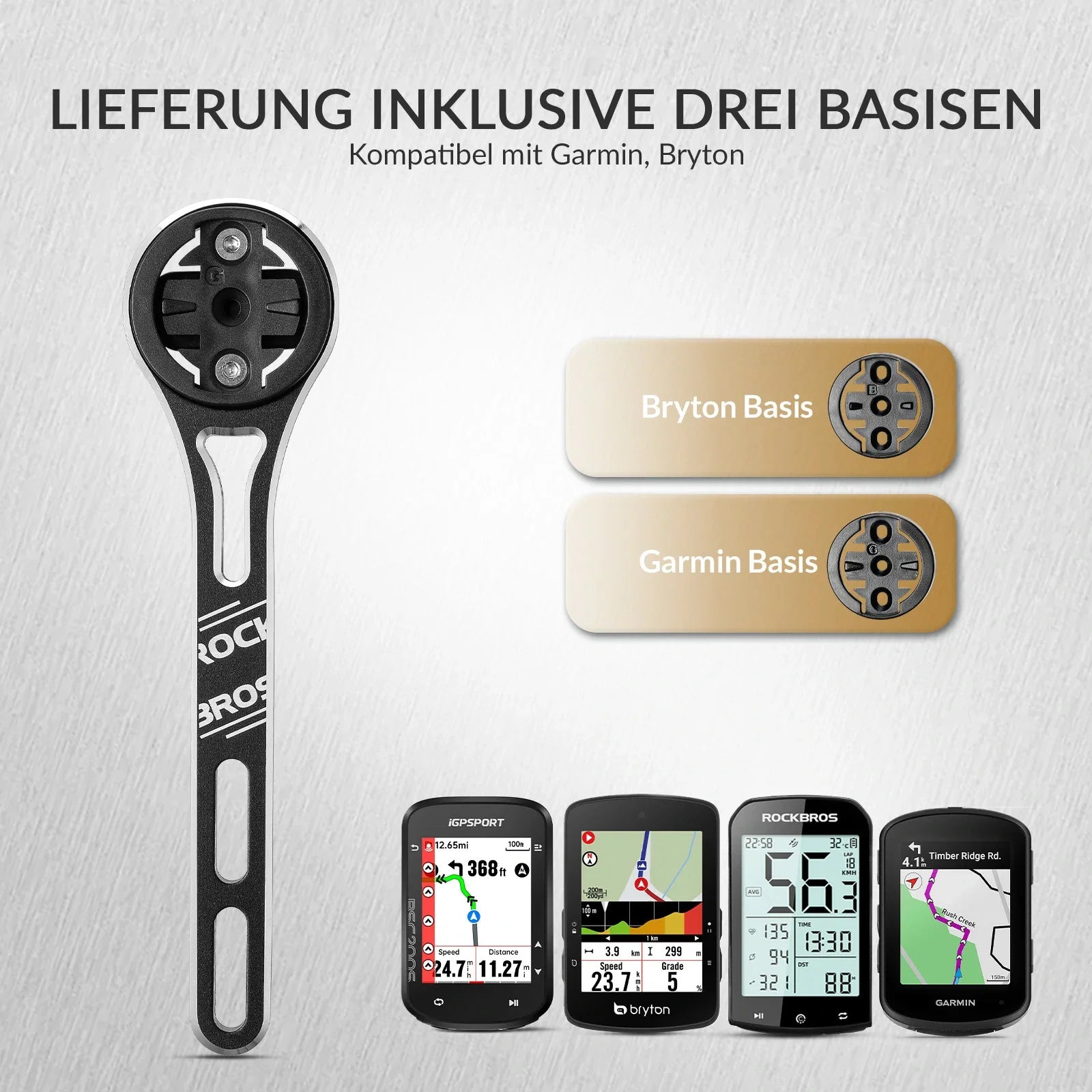 Aero Fahrradcomputer Halterung mit Schnellverschluss Leichtbau Lenkerverlängerungshalterung