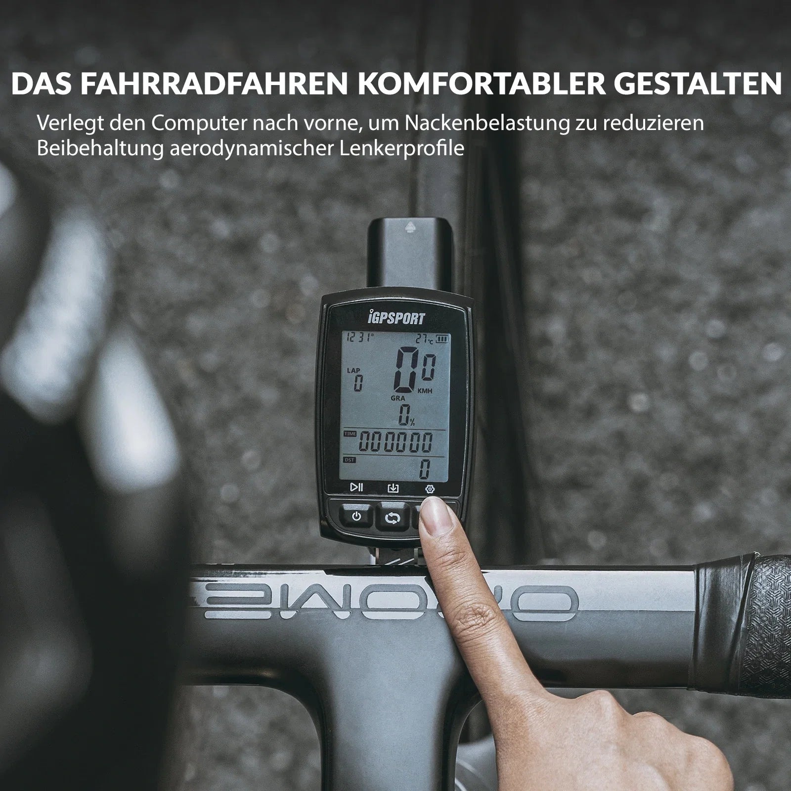 Aero Fahrradcomputer Halterung mit Schnellverschluss Leichtbau Lenkerverlängerungshalterung