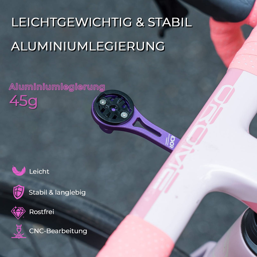 Aero Fahrradcomputer Halterung mit Schnellverschluss Leichtbau Lenkerverlängerungshalterung