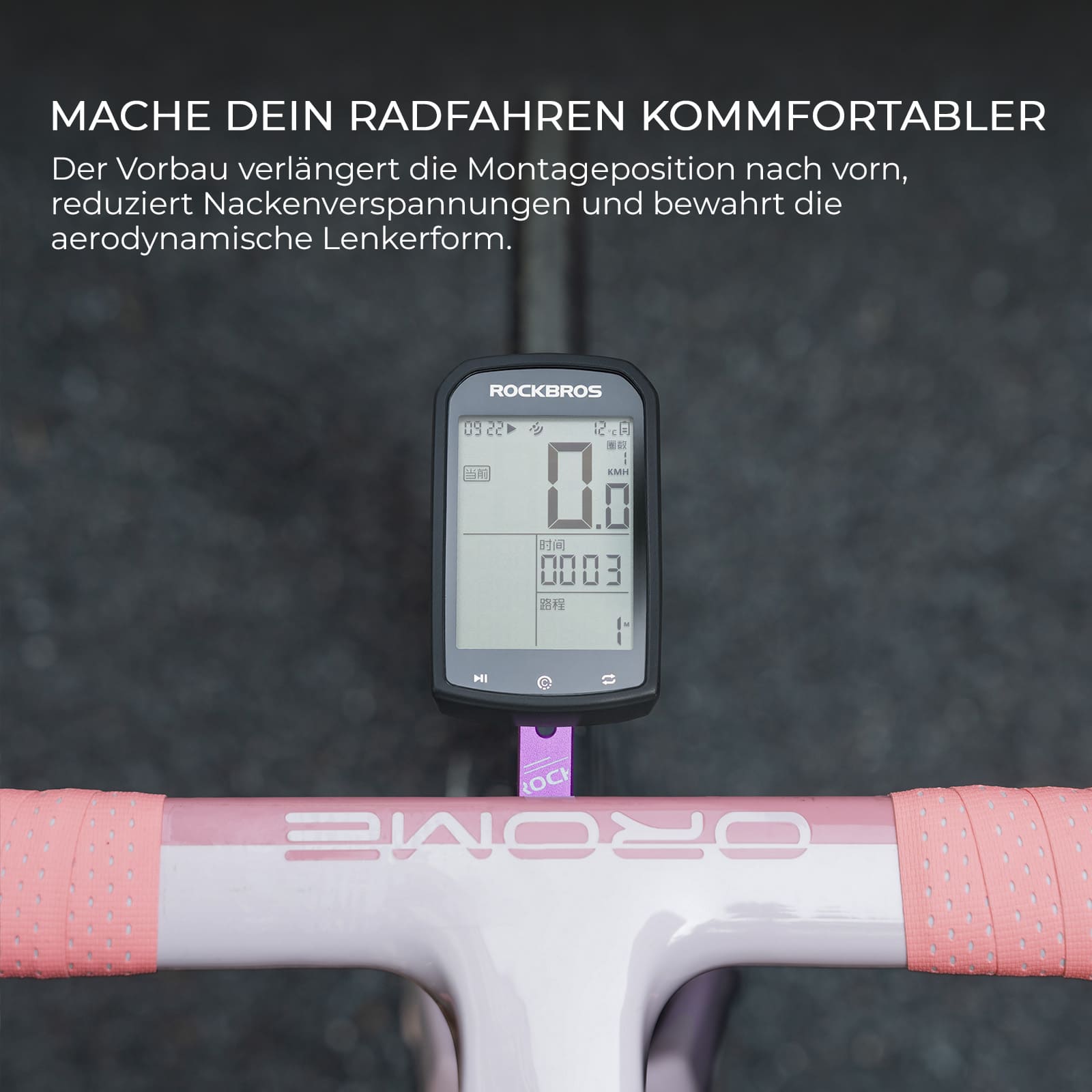 Aero Fahrradcomputer Halterung mit Schnellverschluss Leichtbau Lenkerverlängerungshalterung