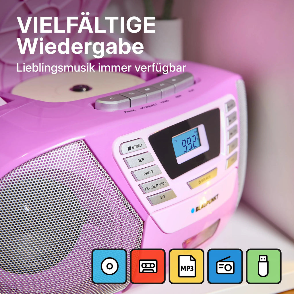 BOOMBOX MIT CD PLAYER FÜR KINDER | B 120 Violett |