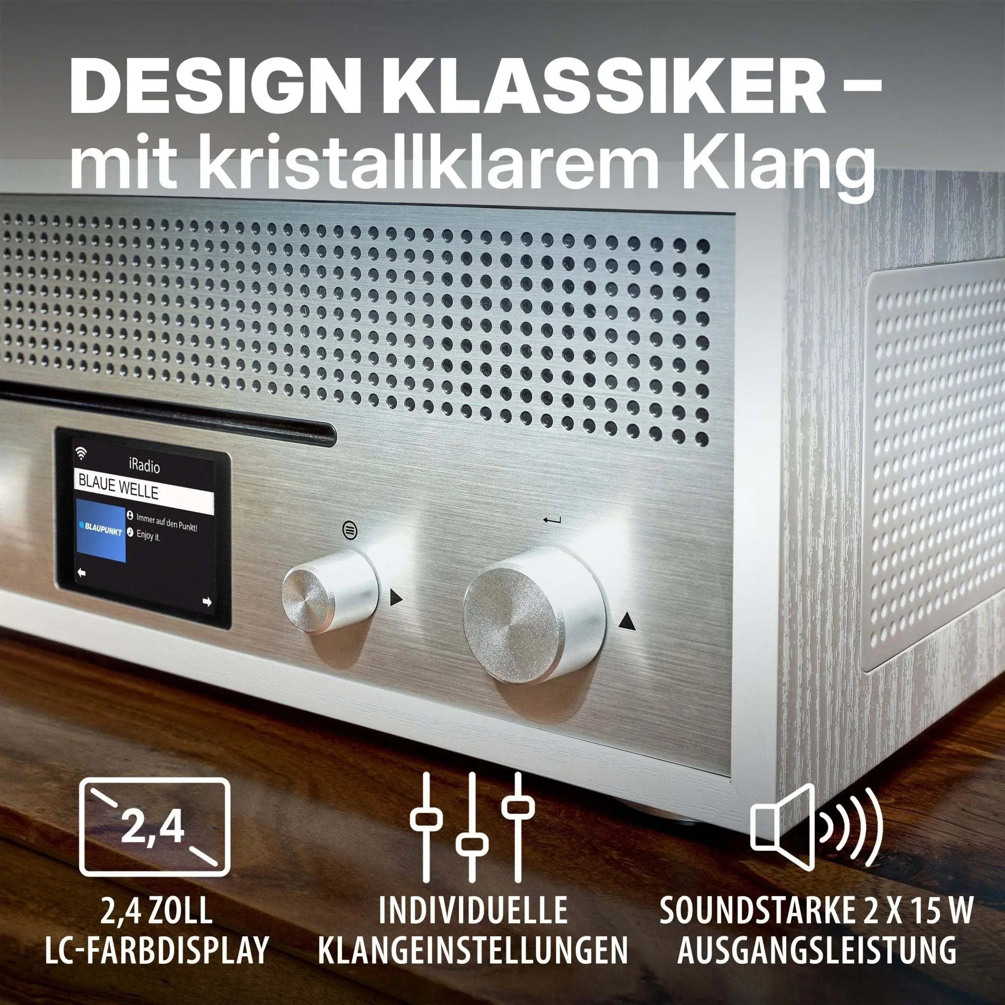 Nostalgie Internetradio mit CD | MILANO Weiß