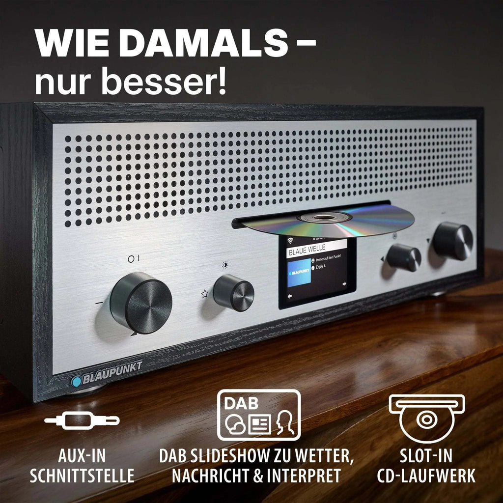Nostalgie Internetradio mit CD | MILANO Schwarz