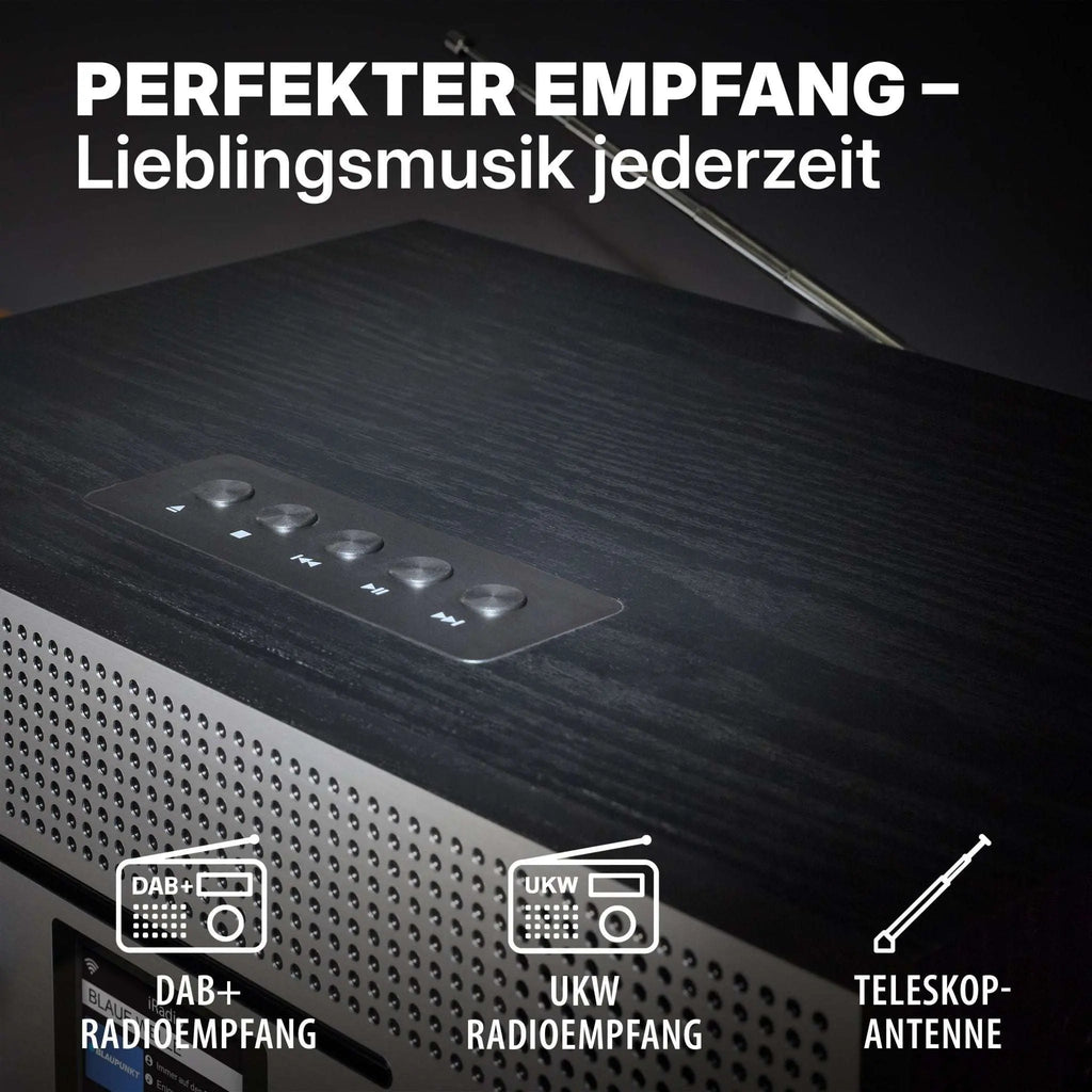 Nostalgie Internetradio mit CD | MILANO Schwarz