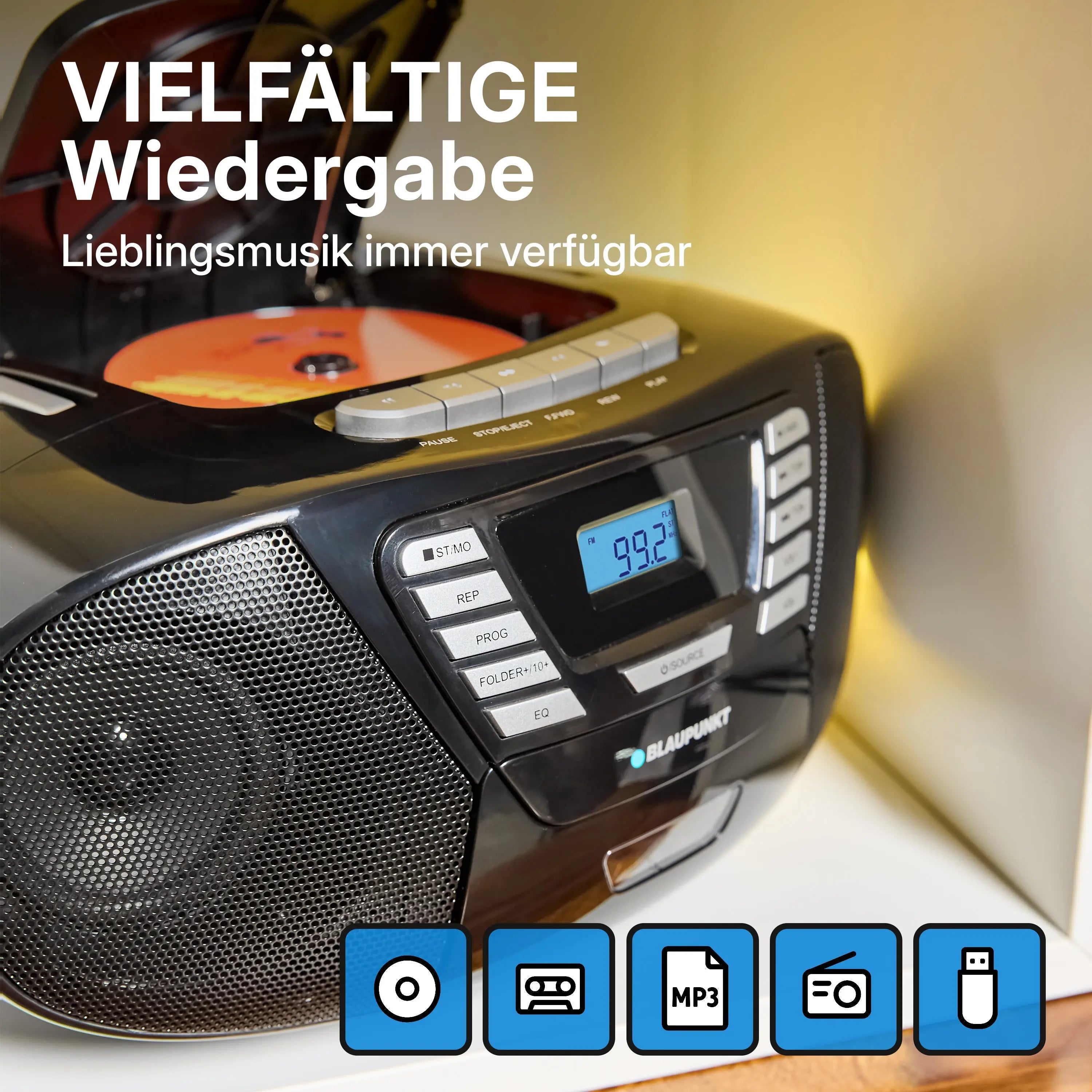 BOOMBOX MIT CD PLAYER FÜR KINDER | B 120 Black |