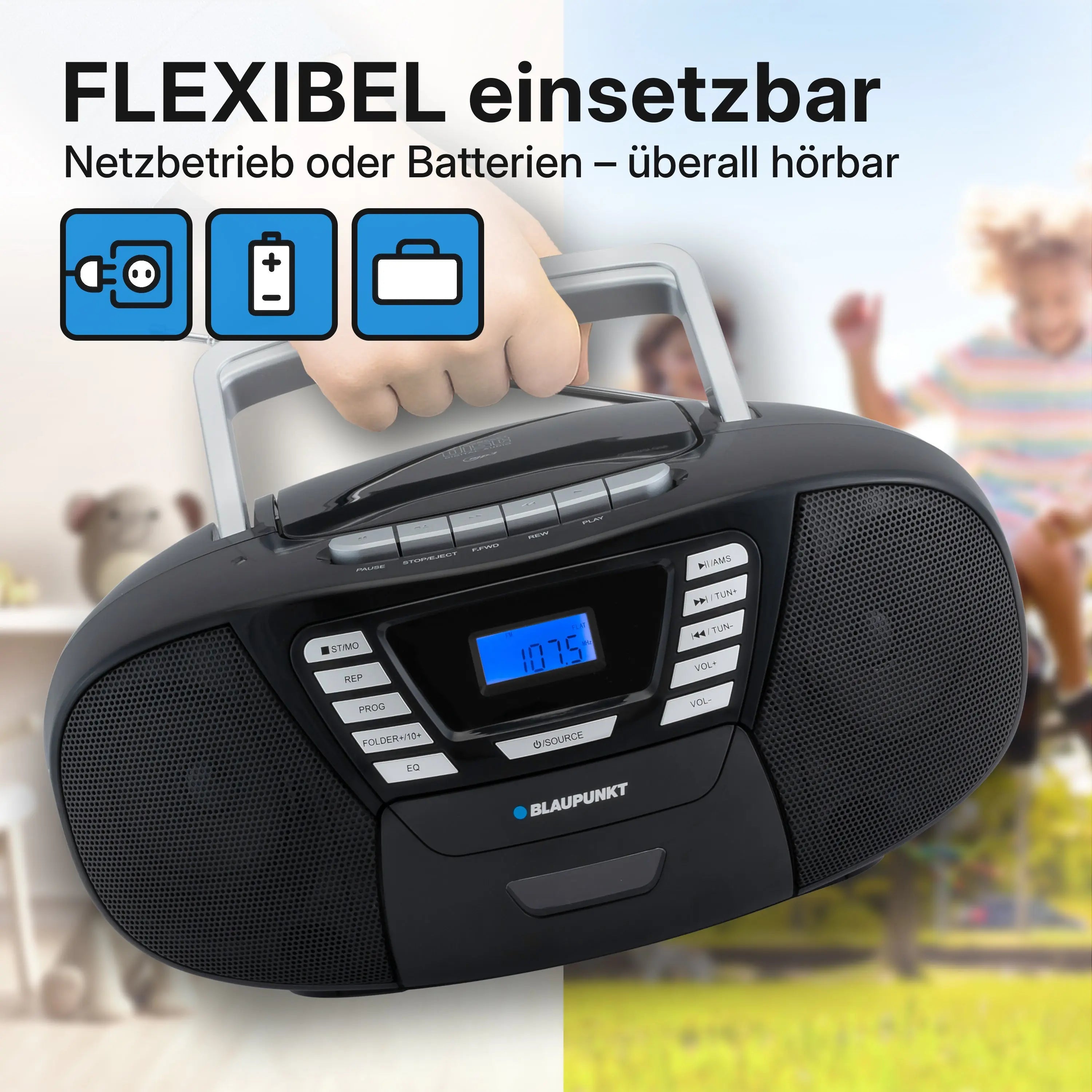 BOOMBOX MIT CD PLAYER FÜR KINDER | B 120 Black |