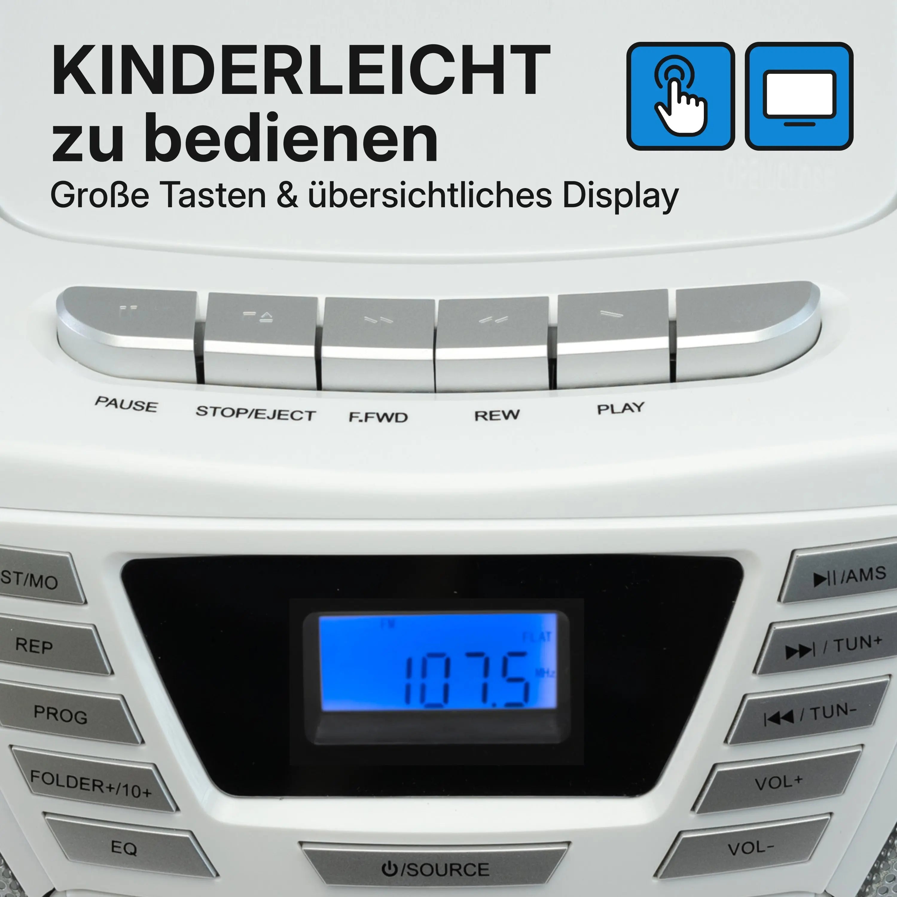 BOOMBOX MIT CD PLAYER FÜR KINDER | B 120 White |