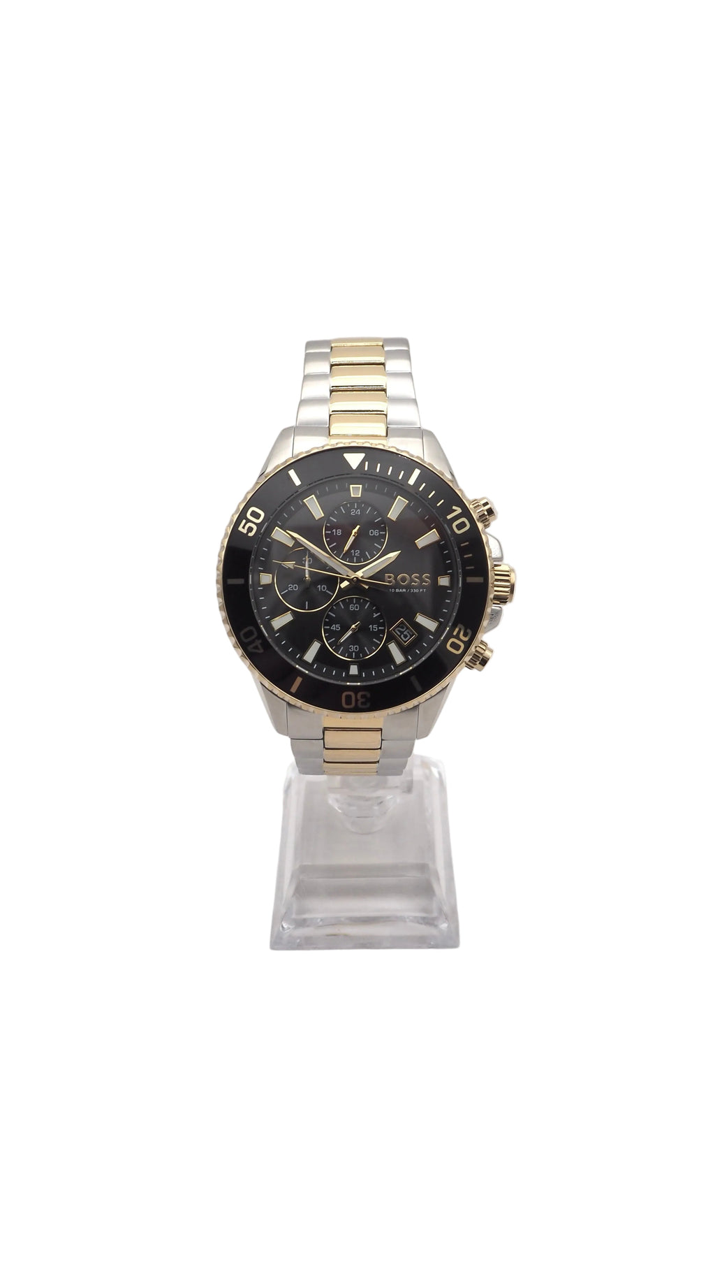 Boss Admiral Chronograph 1513908 Herrenuhr Edelstahl Silber Neu OVP