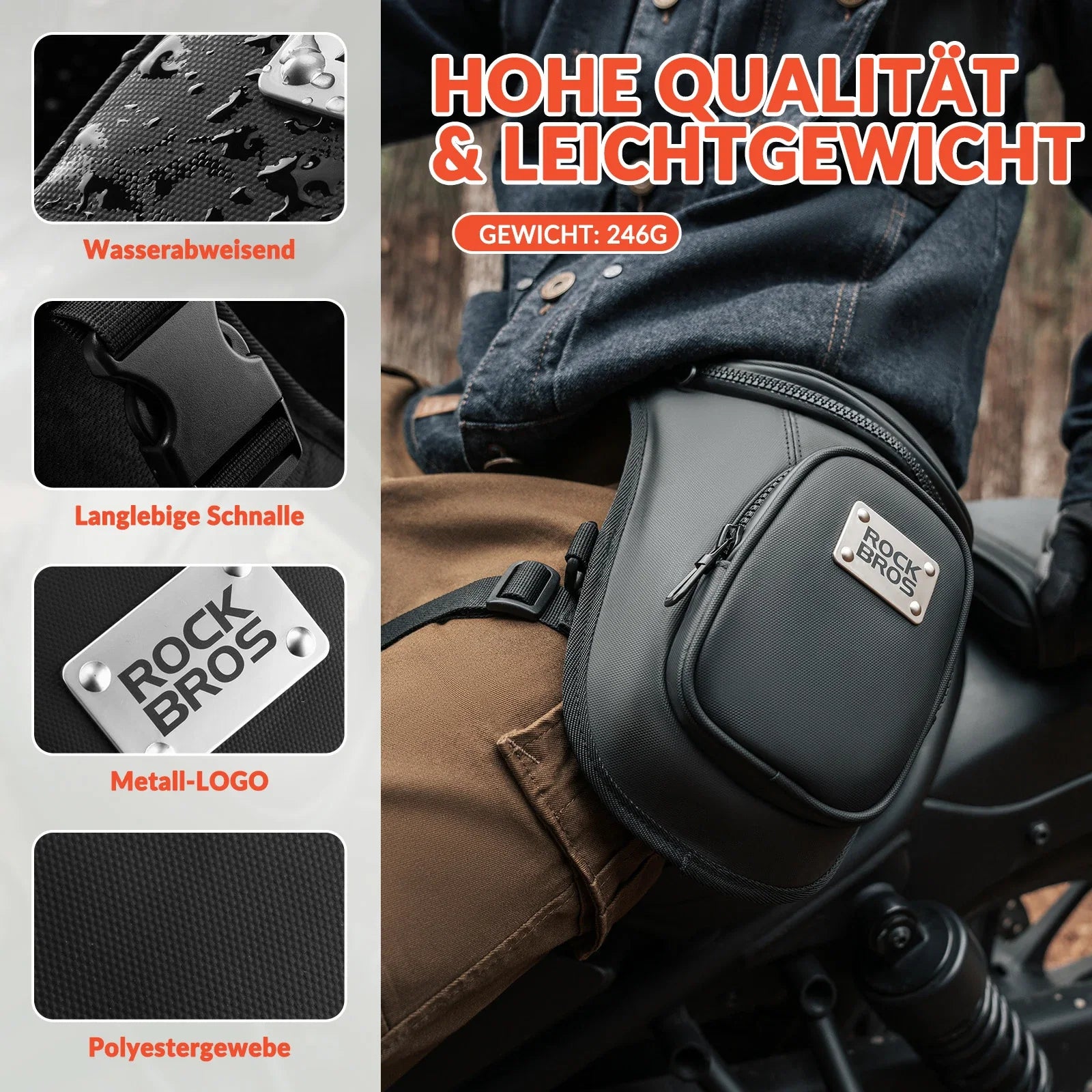Beintasche Motorrad Hüfttasche Oberschenkeltasche Wasserdicht