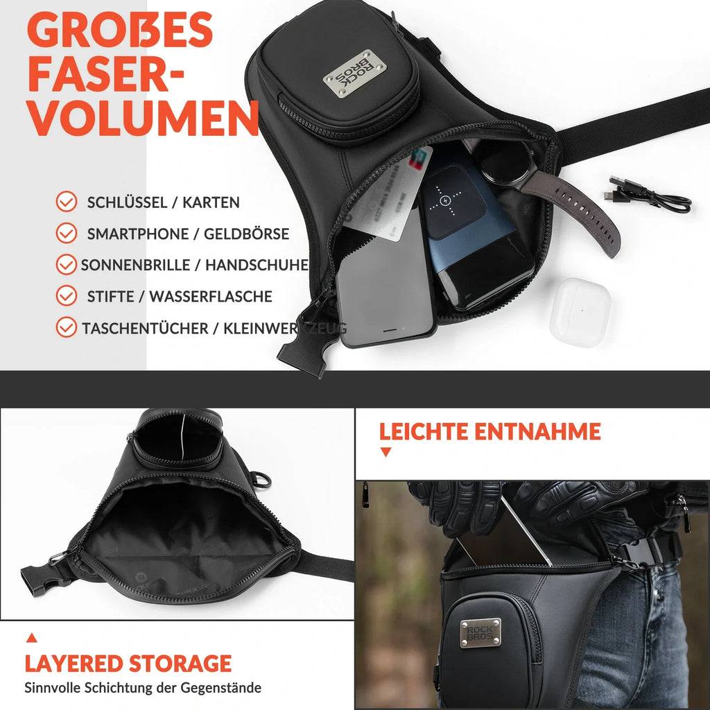 Beintasche Motorrad Hüfttasche Oberschenkeltasche Wasserdicht