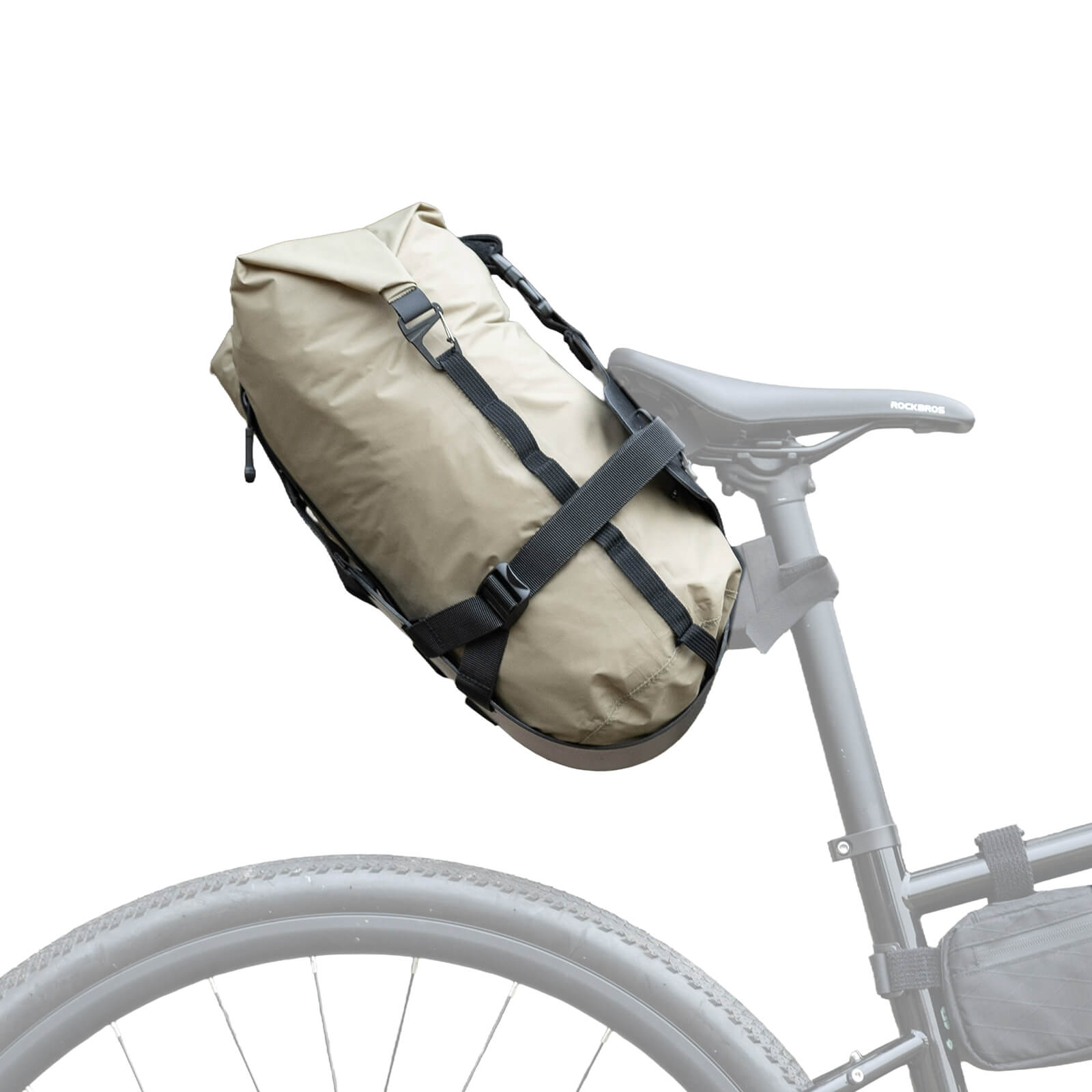 Bikepacking Heck-Gepäckträger + Wasserdichte  Kompressionstasche Set-A