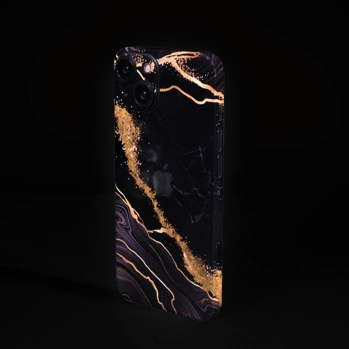iPhone 13 mini Skin mit 24K Gold Luxury Black