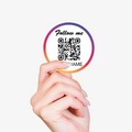 Instagram Aufkleber 4St 10cm Durchmesser mit QR Code
