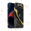 iPhone 14 Skin mit 24K Gold Luxury Black