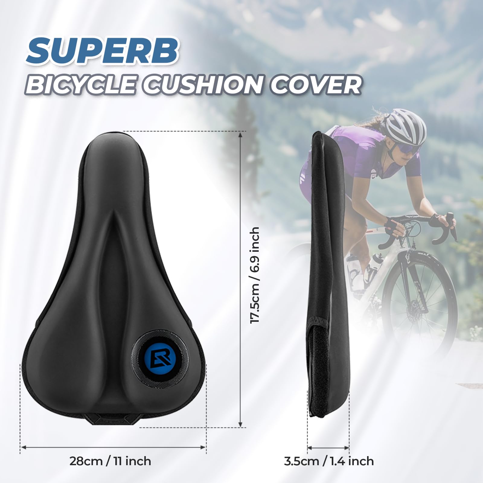 ROCKBROS Fahrrad Sattelbezug wasserdichtem Fahrradsattel Gelüberzug