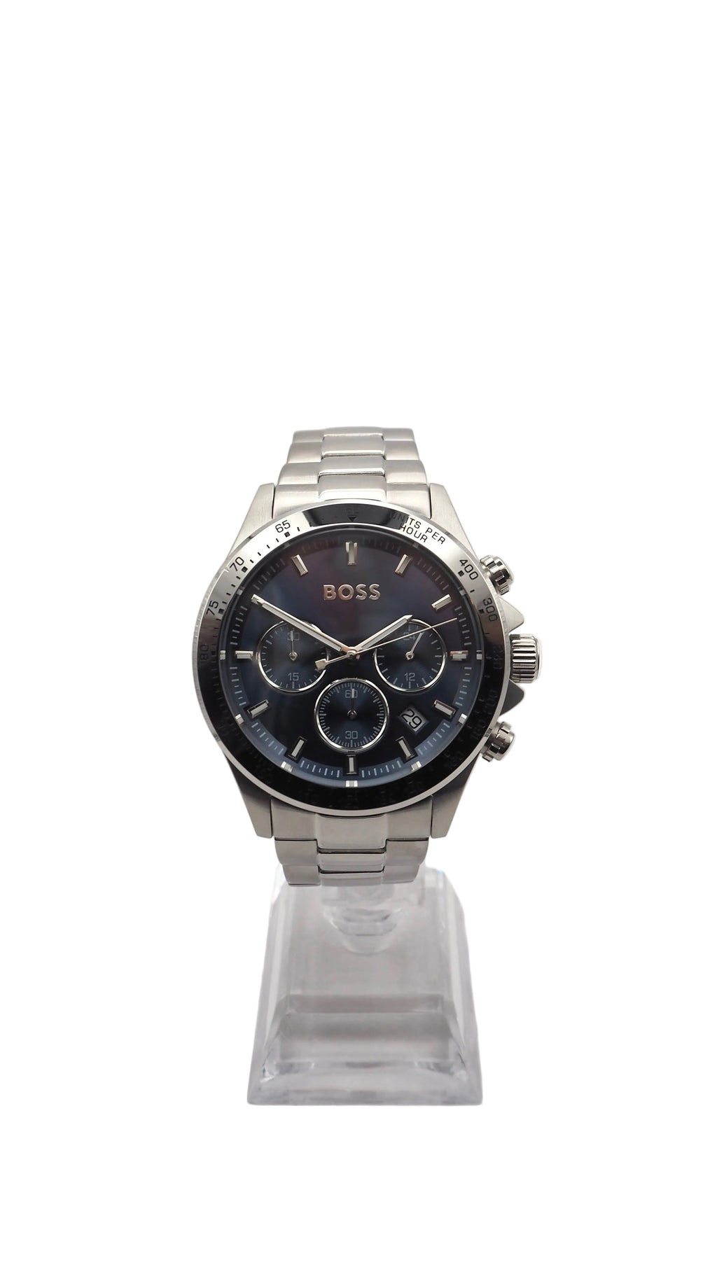 Boss Hero Chronograph 1513755 Herrenuhr Edelstahl Silber Neu OVP