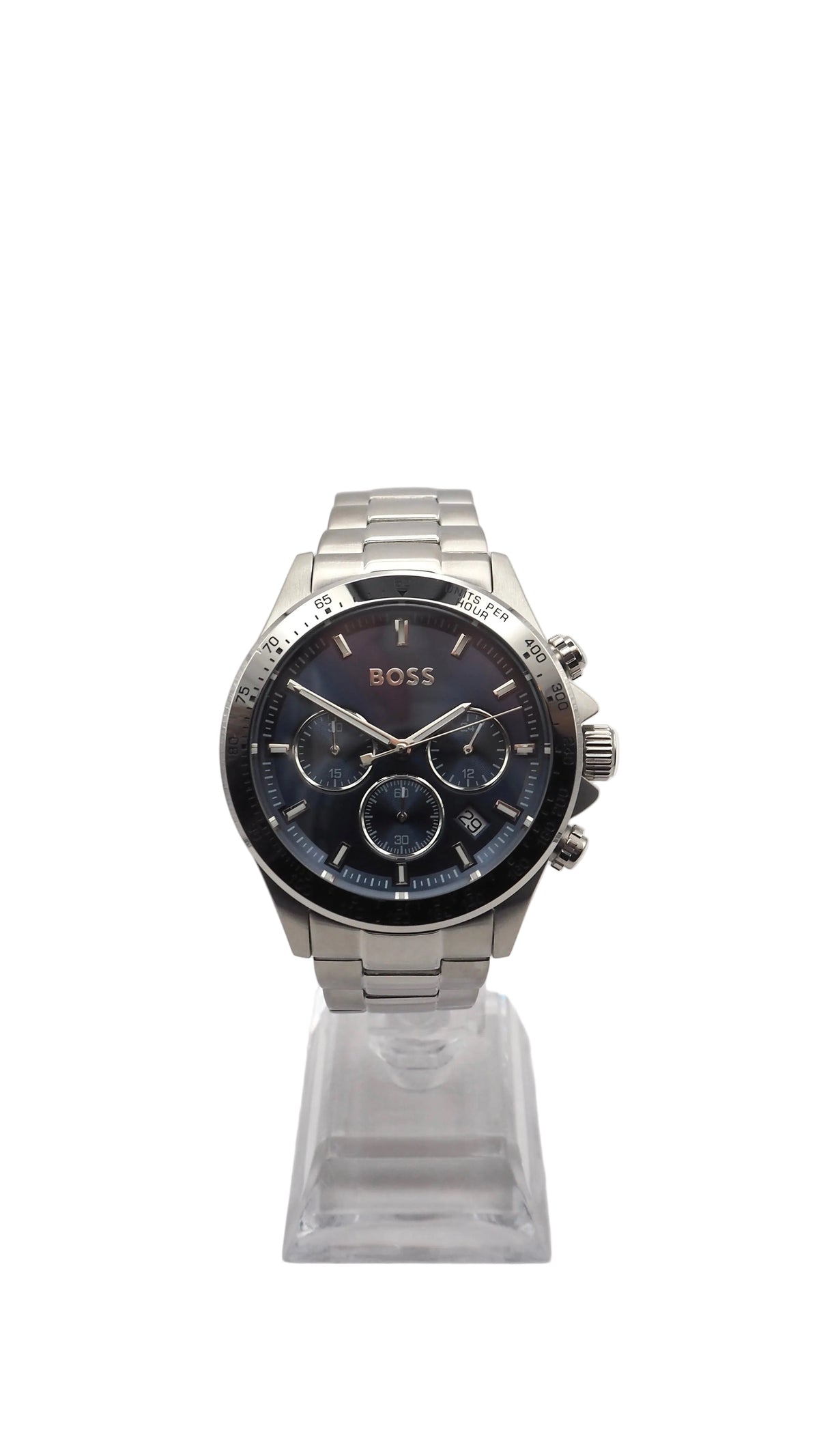 Boss Hero Chronograph 1513755 Herrenuhr Edelstahl Silber Neu OVP