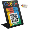 Google Bewertung Aufsteller Schild für Unternehmen Läden Shops Restaurants. QR Code und NFC V3
