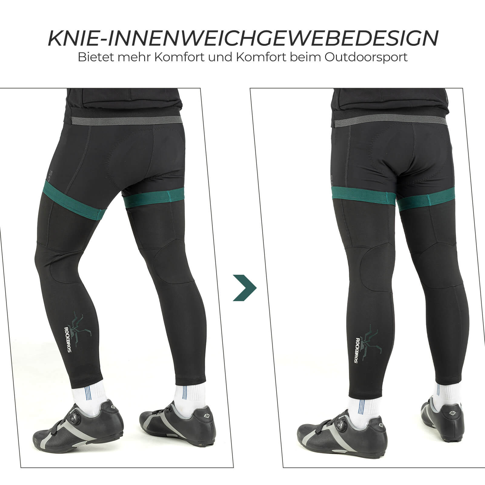 Fahrrad Beinlinge Winter Thermo S-3XL (1 Paar)