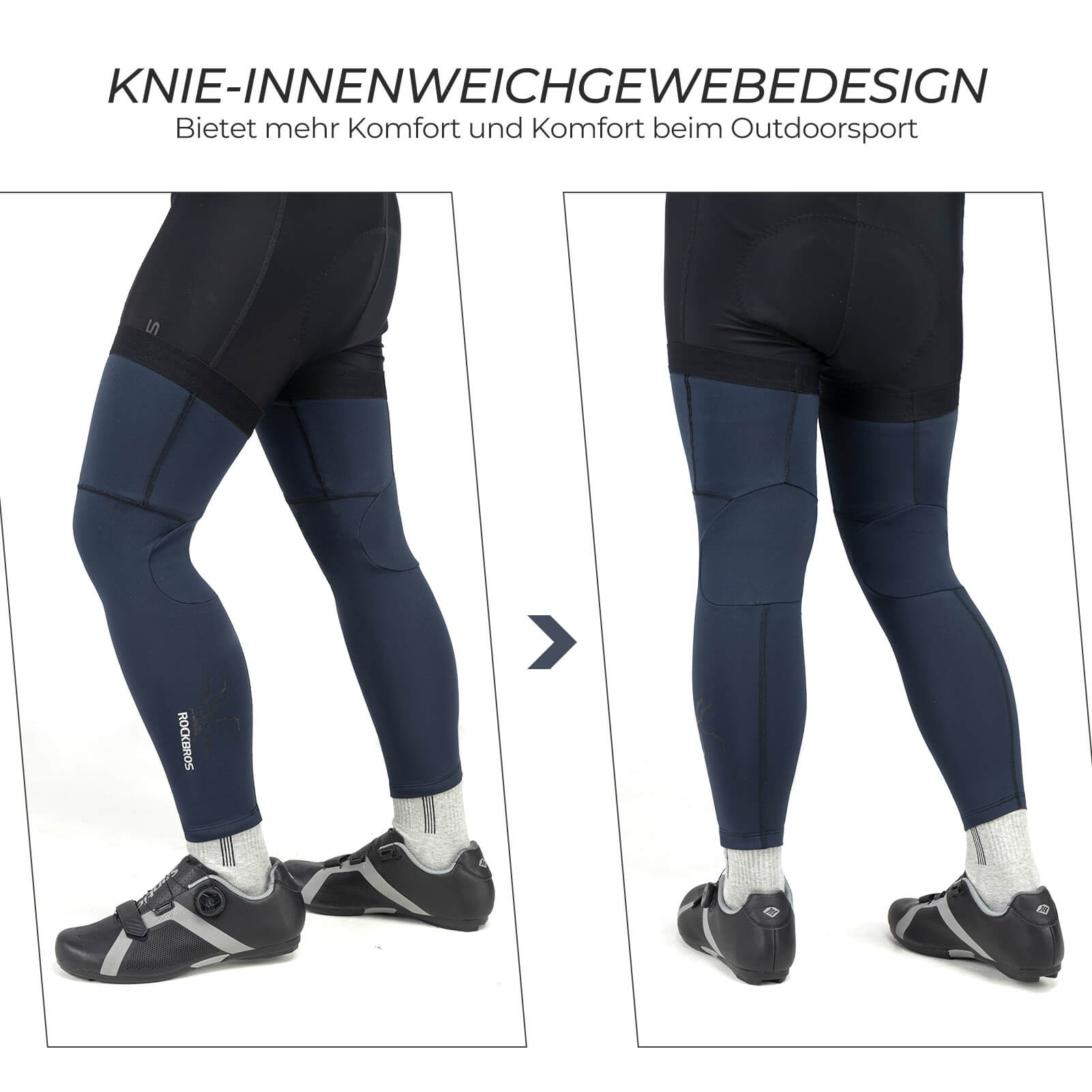 Fahrrad Beinlinge Winter Thermo S-3XL (1 Paar)