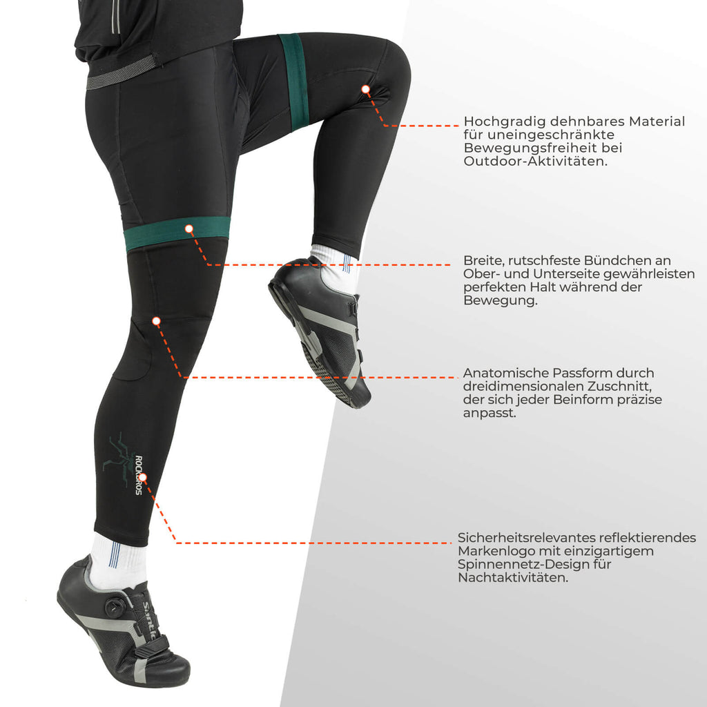 Fahrrad Beinlinge Winter Thermo S-3XL (1 Paar)