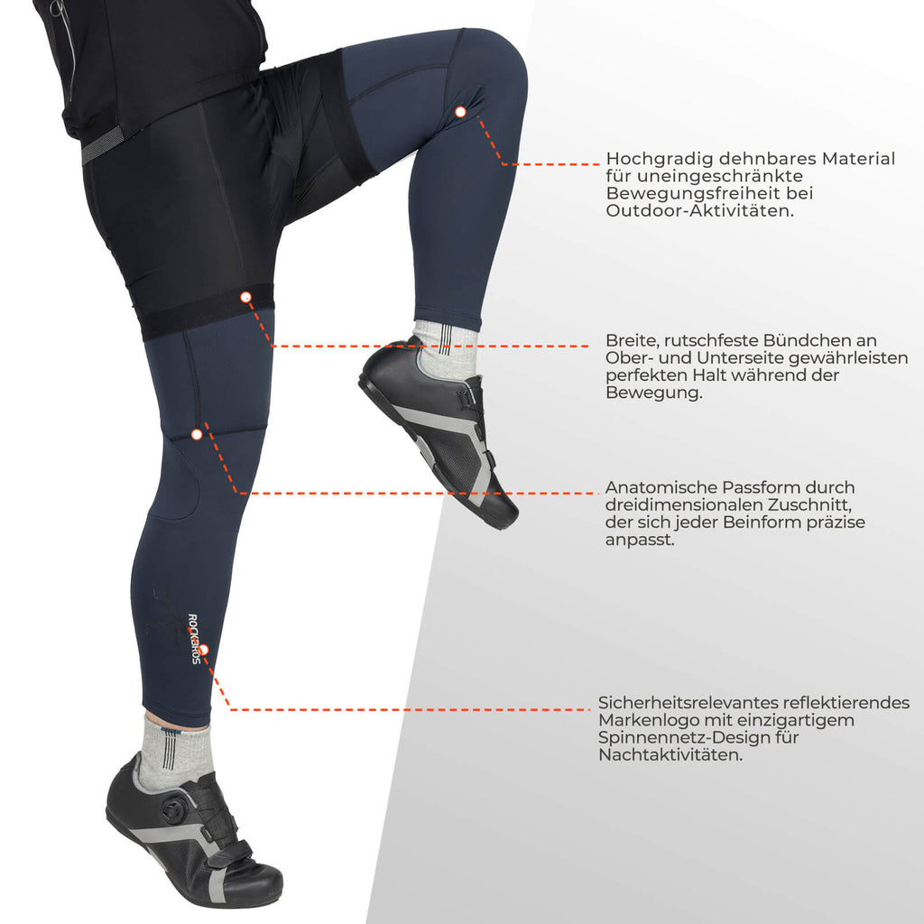 Fahrrad Beinlinge Winter Thermo S-3XL (1 Paar)