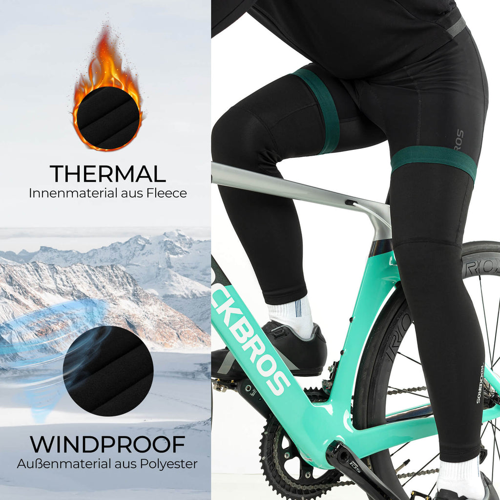Fahrrad Beinlinge Winter Thermo S-3XL (1 Paar)